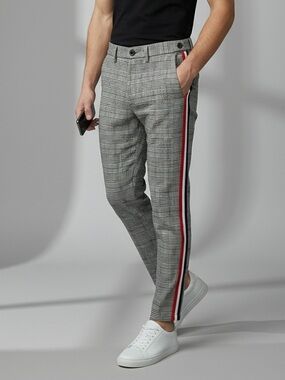 🌻MNML Grandpa Houndstooth Track Cropped Ankle Pants Men's Size 33